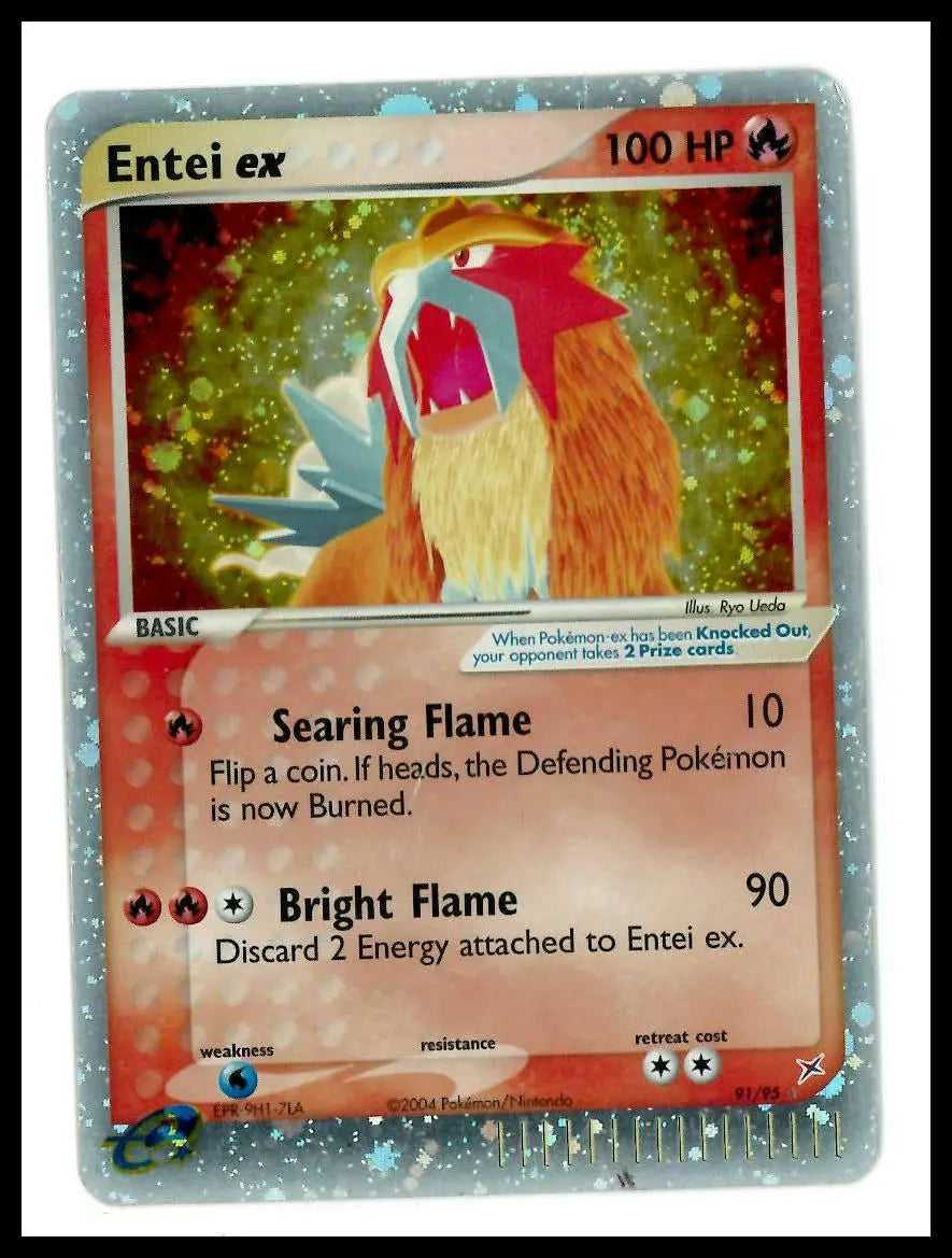 2004 Pokemon EX Team Magma vs Team Aqua Entei ex 91/95 MP 