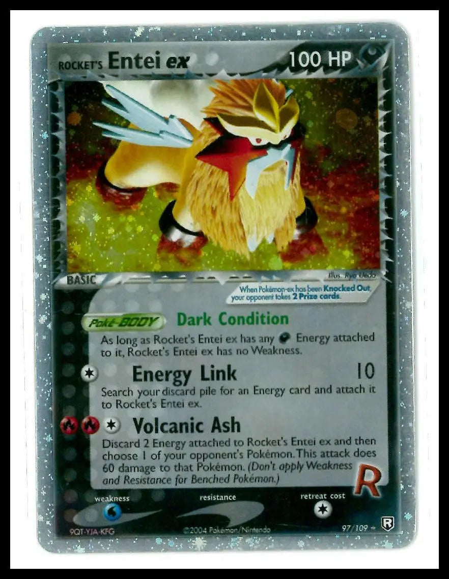 2004 Pokemon EX Team Rocket Returns Rocket's Entei ex 97/109 MP 