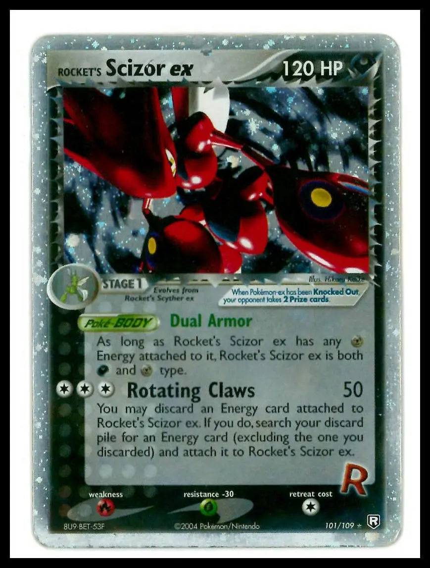2004 Pokemon EX Team Rocket Returns Rocket's Scizor ex 101/109 