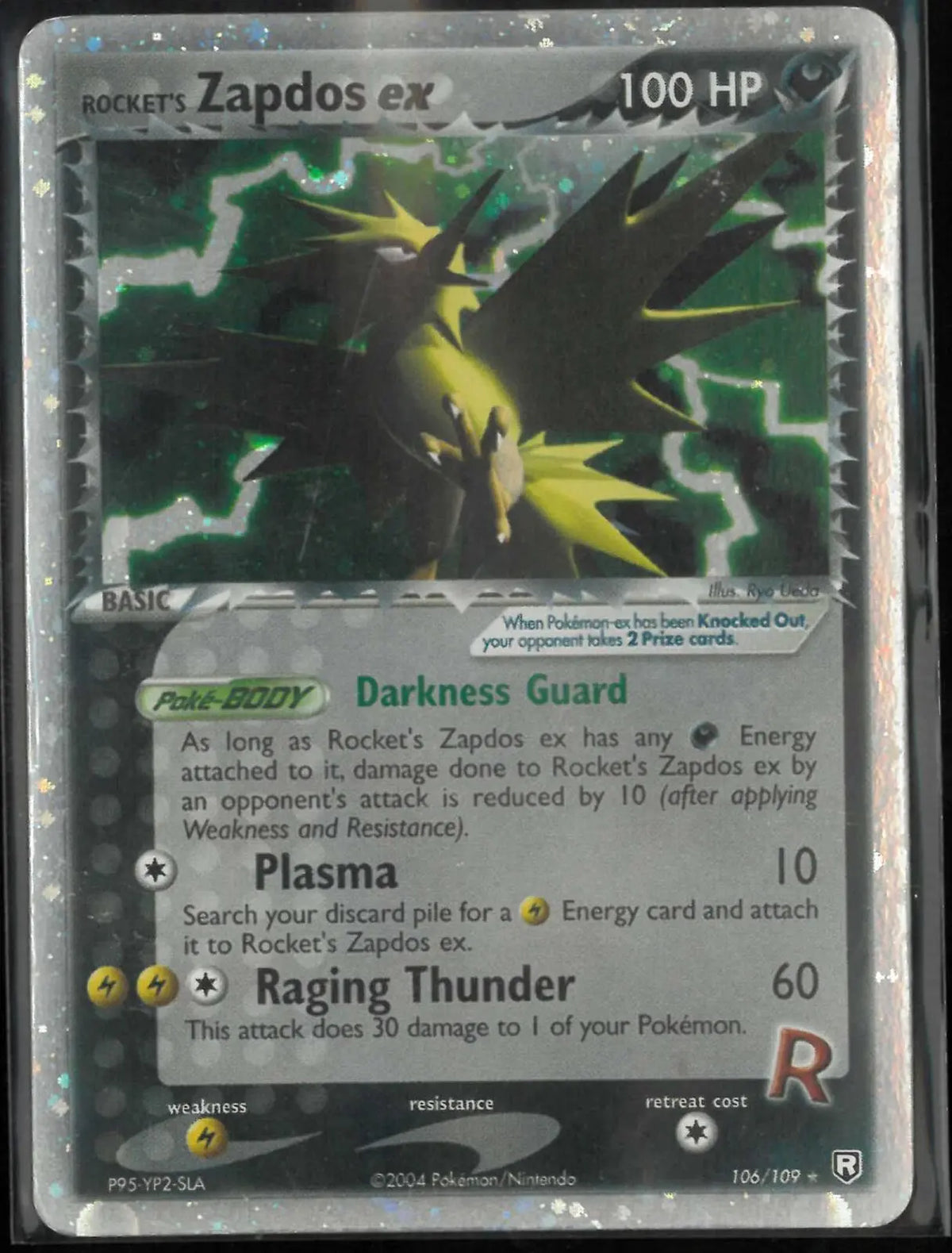 2004 Pokemon EX Team Rocket Returns Rocket's Zapdos ex 106/109 MP 