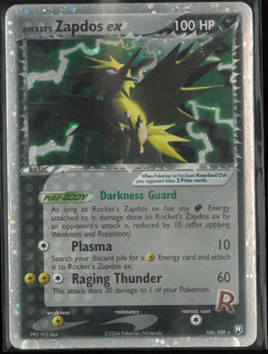 2004 Pokemon EX Team Rocket Returns Rocket's Zapdos ex 106/109 MP 