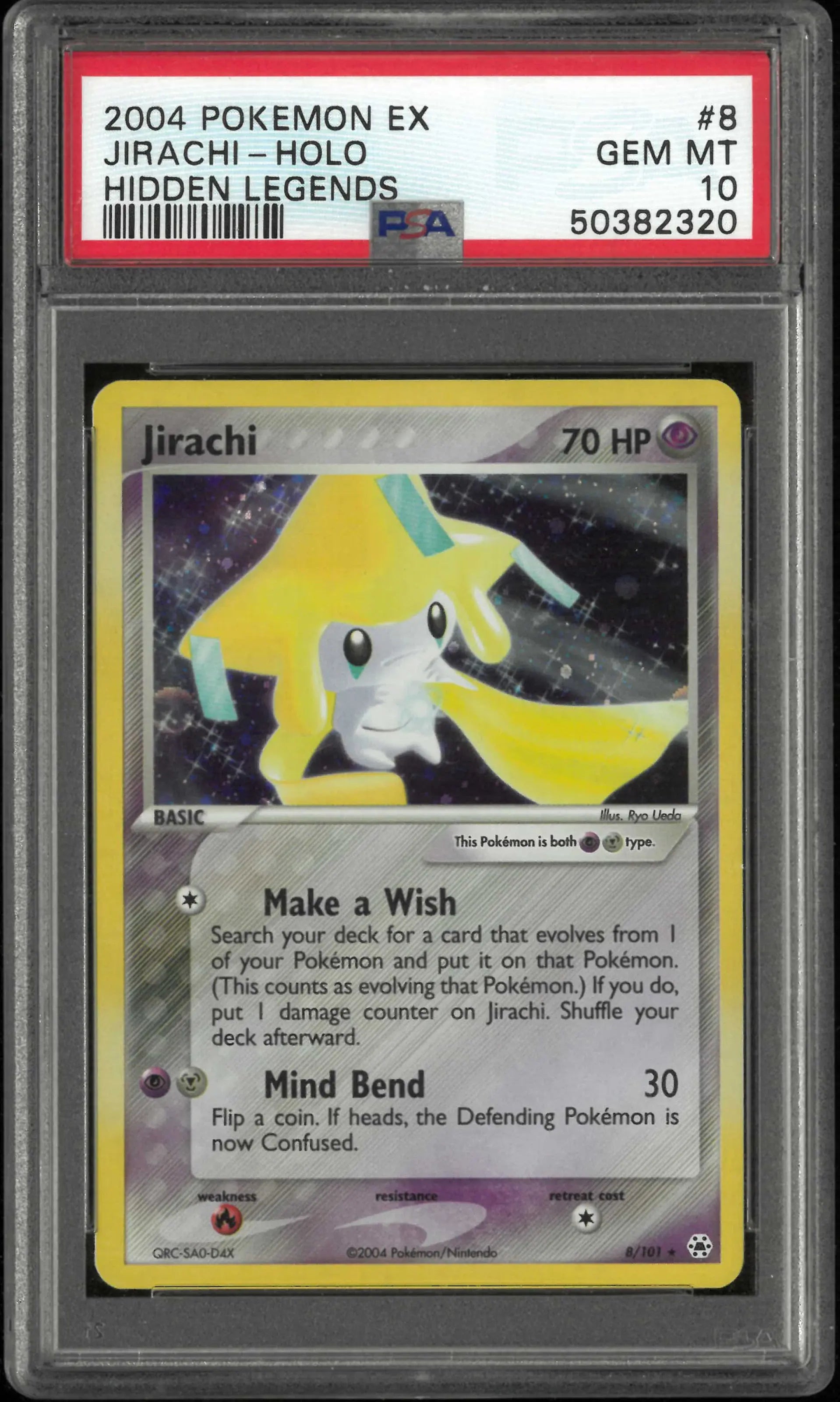 2004 Pokemon Ex Hidden Legends 8/101 Jirachi Holo Hidden Legends PSA 10 