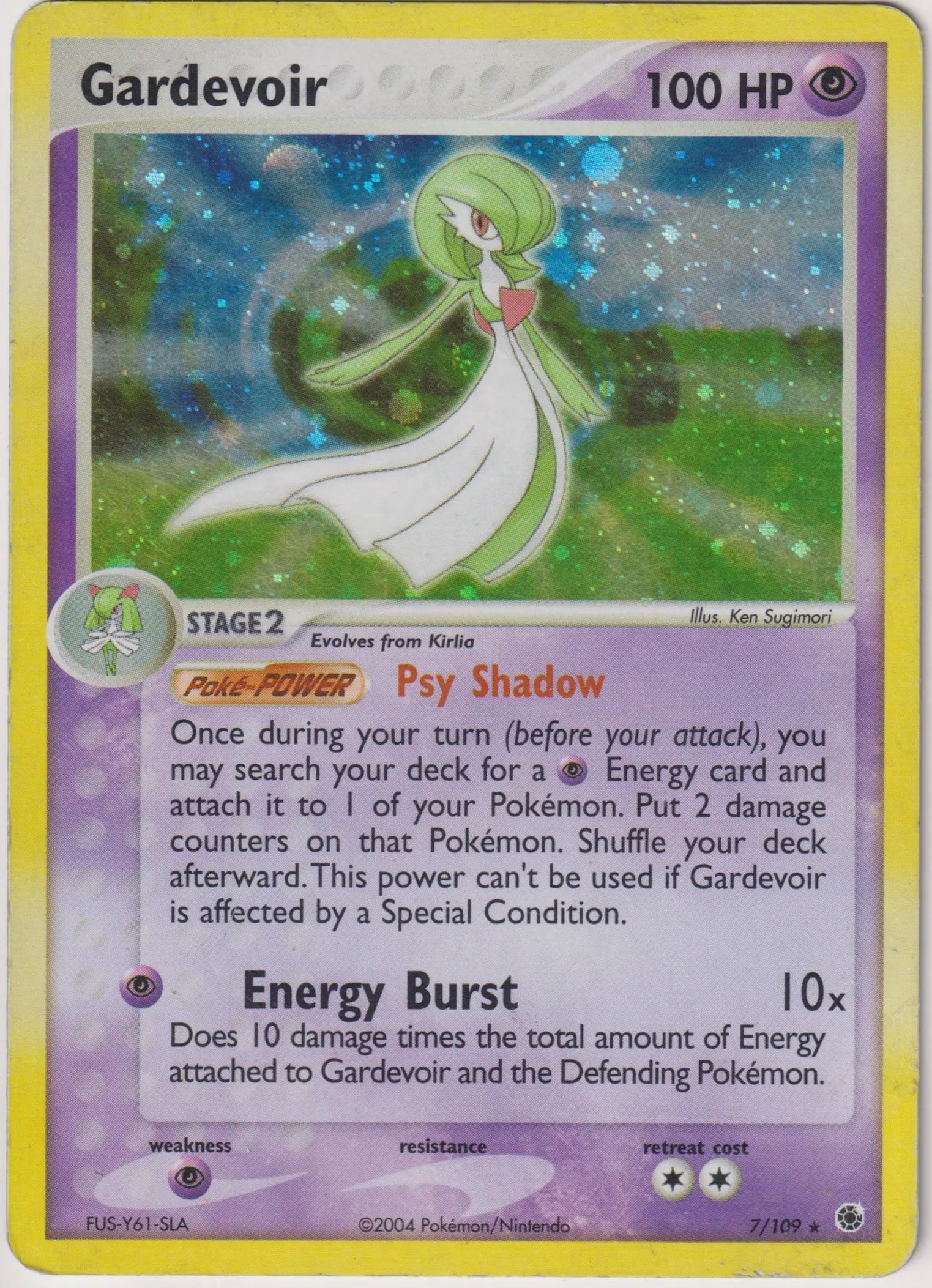 2004 Pokemon Ruby & Sapphire EX Battle Stadium Gardevoir Holo 7/109 