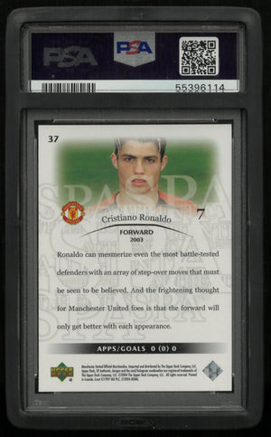 2004 SP Authentic Manchester United Cristiano Ronaldo #37 PSA 9 