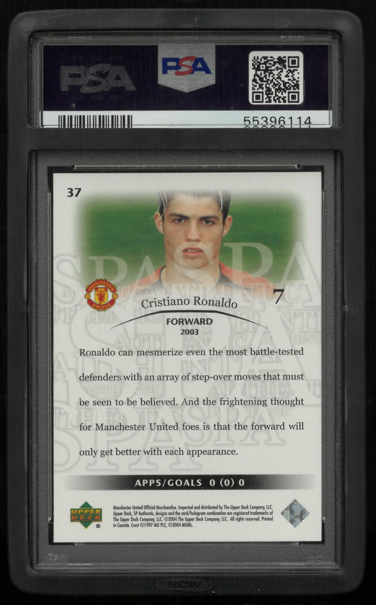 2004 SP Authentic Manchester United Cristiano Ronaldo #37 PSA 9 