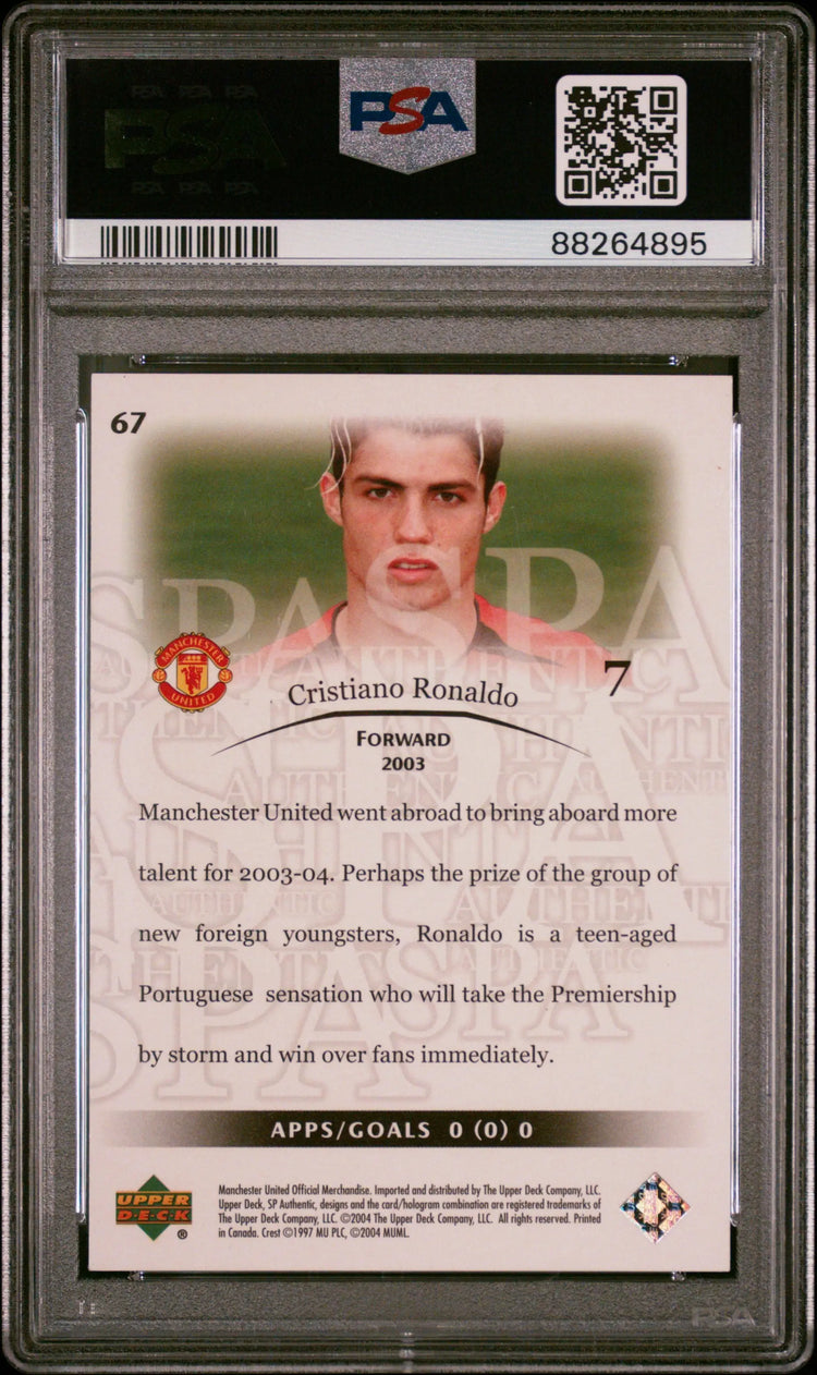 2004 SP Authentic Manchester United Cristiano Ronaldo #67 PSA 8 