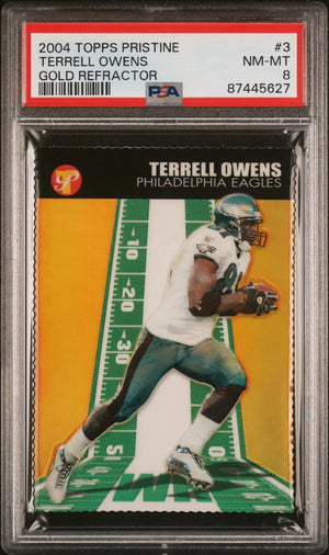 2004 Topps Pristine Football Terrell Owens Gold Refractor /99 PSA 8 