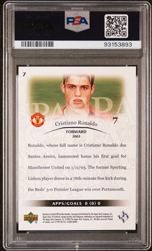 2004 Upper Deck SP Authentic Manchester United Cristiano Ronaldo #7 PSA 8 