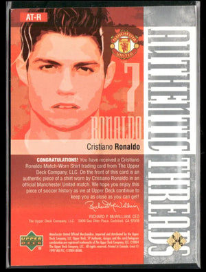 2004 Upper Deck SP Authentic Soccer Rookie Authentic Threads Cristiano Ronaldo 