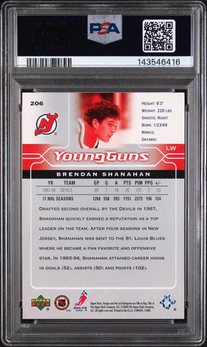 2004 Upper Deck Young Guns Legend Brendan Shanahan  PSA 9 
