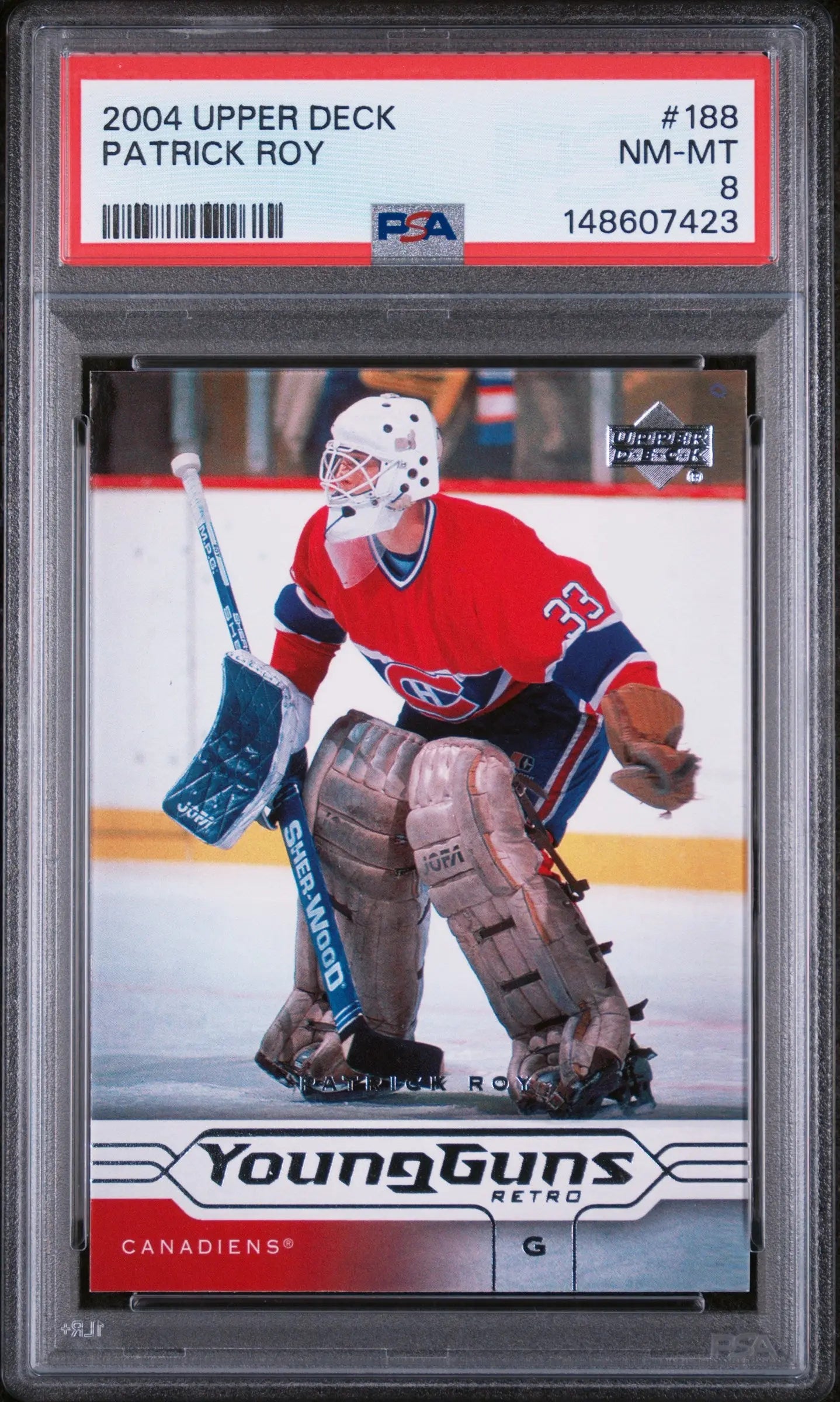 2004 Upper Deck Young Guns Rookie Patrick Roy RC PSA 8 