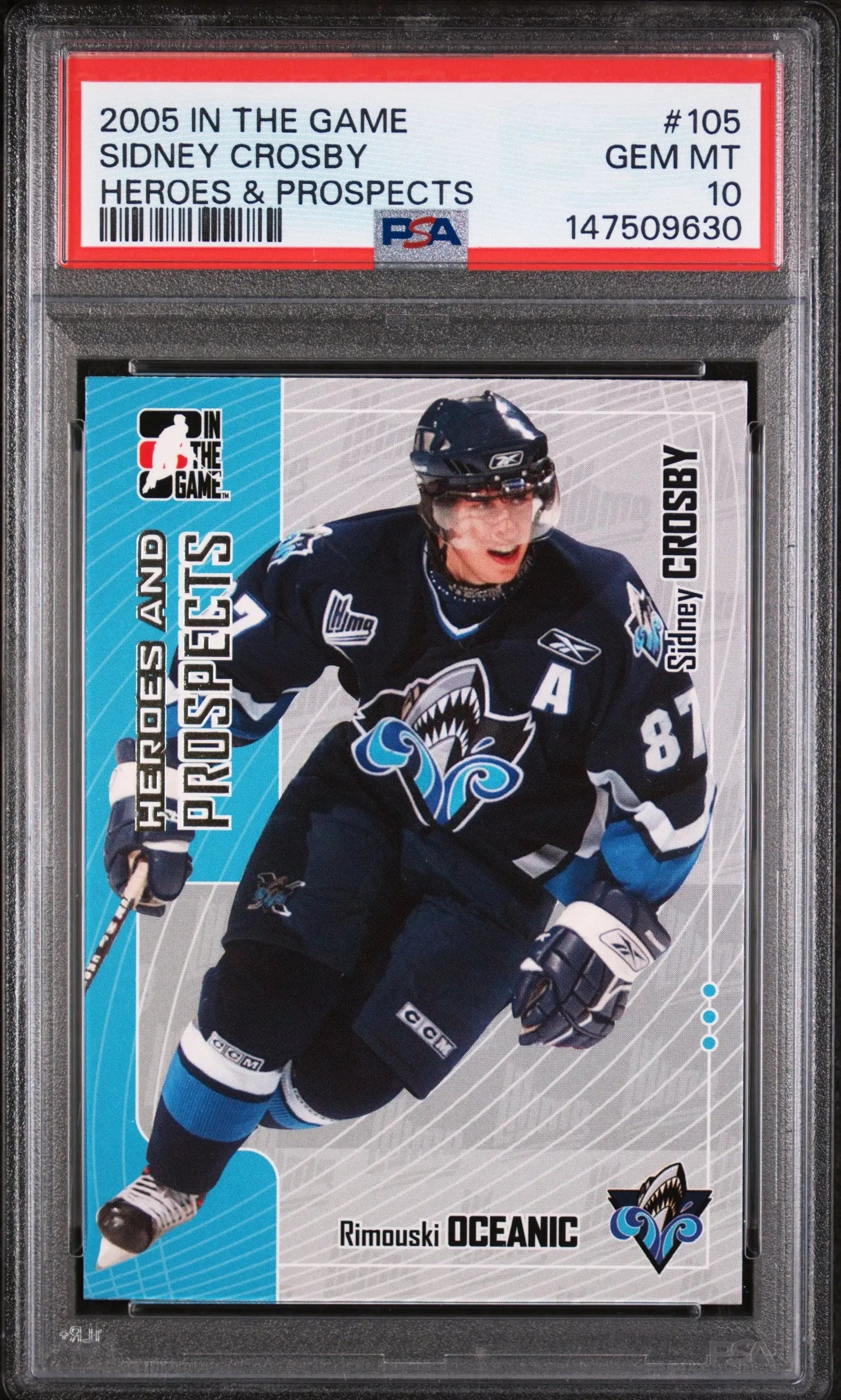 2005-06 In The Game Heroes Prospects Sidney Crosby RC Rookie #105 PSA 10 