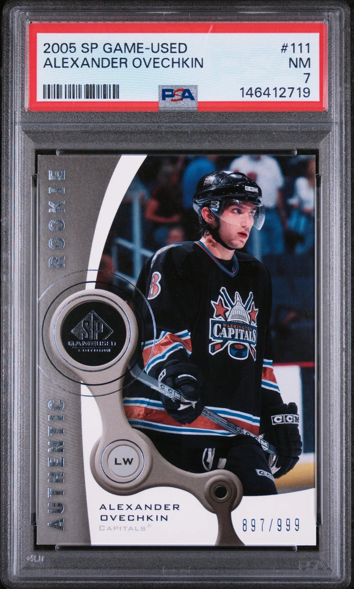 2005-06 UD SP Game-Used Alexander Ovechkin Authentic RC /999 PSA 7 