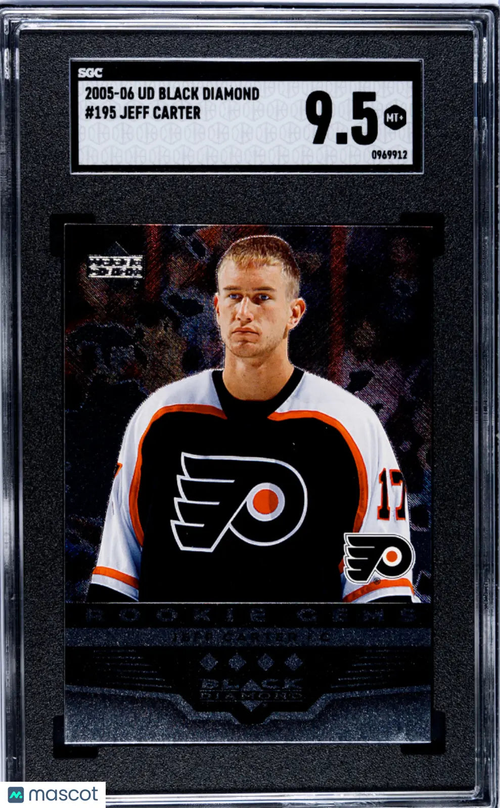 2005-06 Upper Deck Black Diamond Jeff Carter Rookie Gems SGC 9.5 