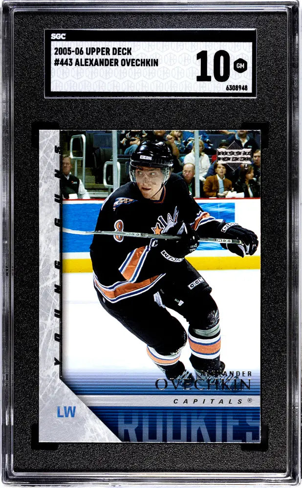 2005-06 Upper Deck Hockey Alexander Ovechkin Young Guns RC Rookie #443 SGC 10 