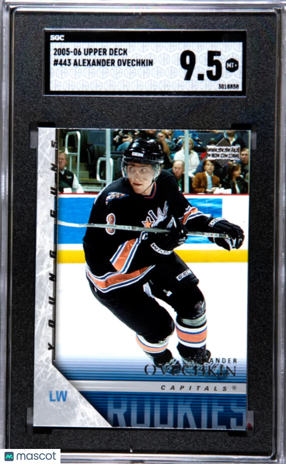 2005-06 Upper Deck Hockey Alexander Ovechkin Young Guns RC Rookie #443 SGC 9.5 