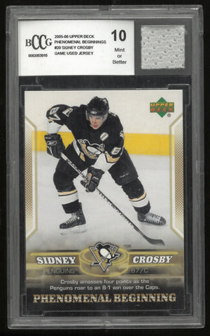 2005-06 Upper Deck Phenomenal Beginnings Rookie Sidney Crosby RC BCCG 10 