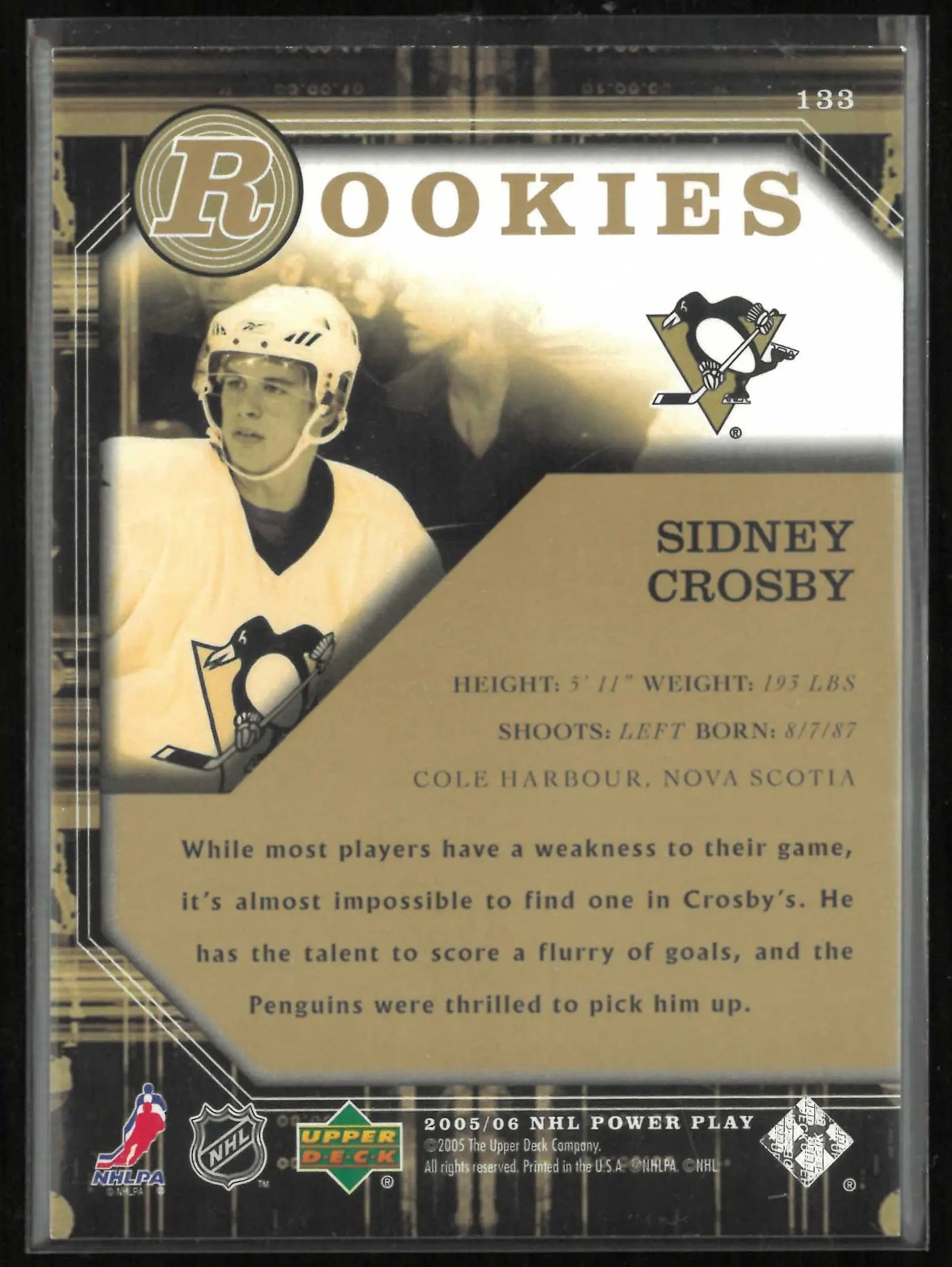 2005-06 Upper Deck Power Play Rookies Sidney Crosby RC 