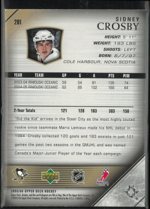 2005/06 Upper Deck Rookie Sidney Crosby RC 