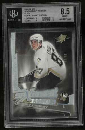 2005-06 Upper Deck SPXcitement Rookies Sidney Crosby Gold /99 BGS 8.5 