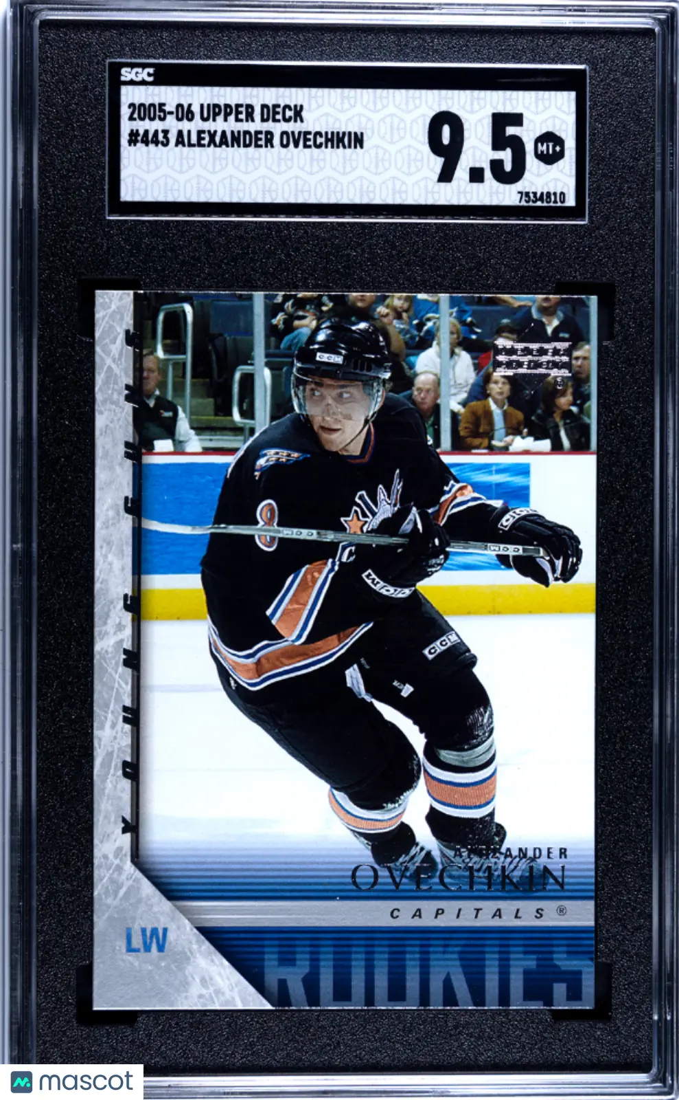 2005-06 Upper Deck Series 2 Alexander Ovechkin Young Guns RC Rookie #443 SGC 9.5 