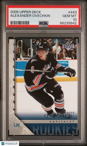 2005-06 Upper Deck Series 2 Alexander Ovechkin Young Guns RC #443 PSA 10 