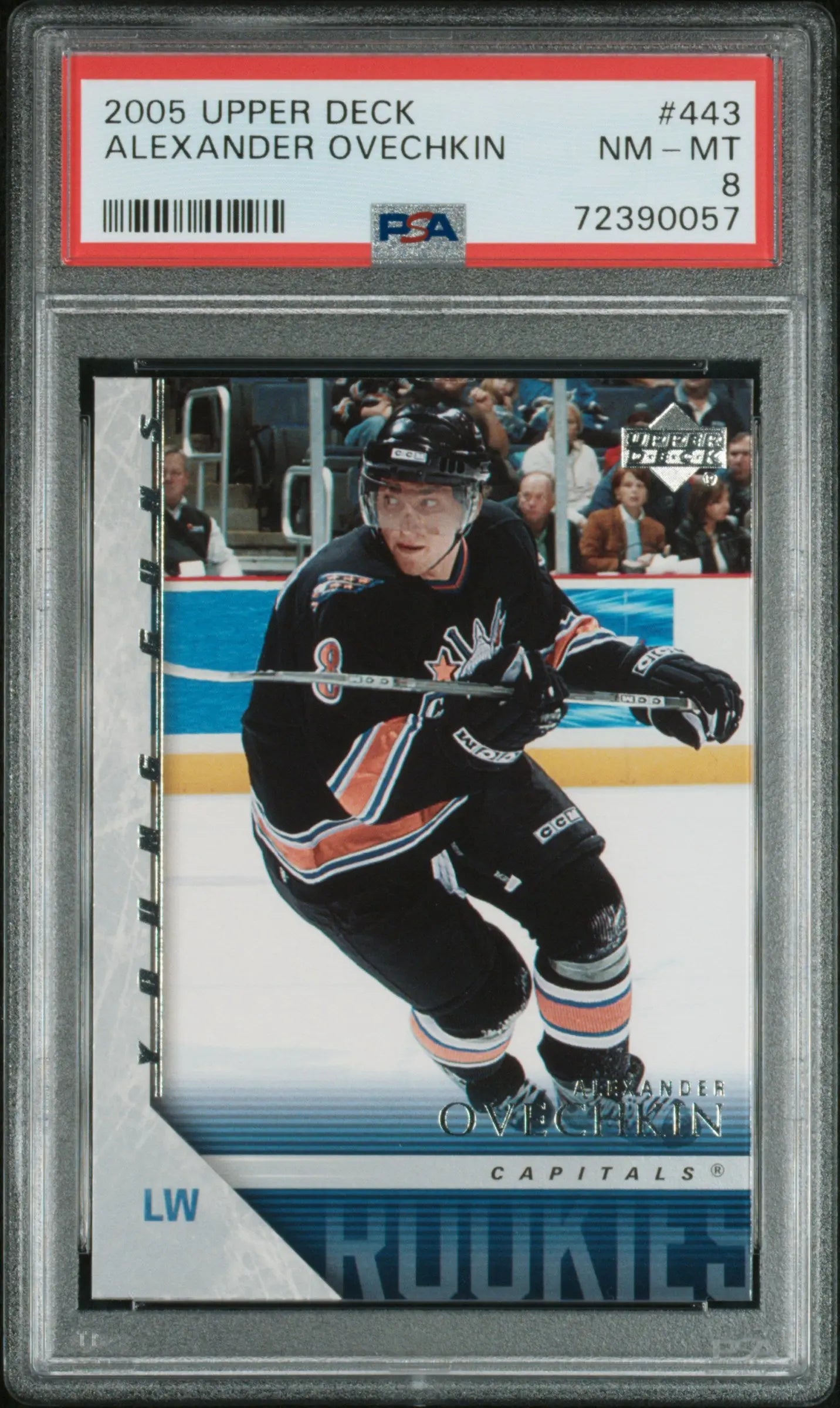 2005/06 Upper Deck Series 2 Young Guns Rookie Alexander Ovechkin RC PSA 8 