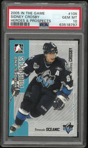2005 In The Game Heroes & Prospects Sidney Crosby PSA 10 