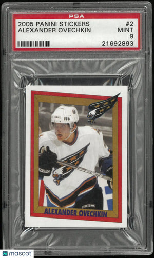 2005 Panini Stickers Alexander Ovechkin #2 PSA 9 