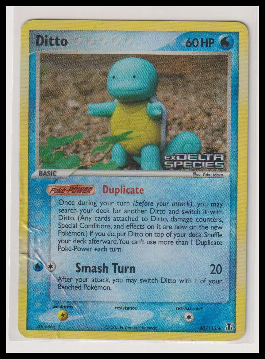 2005 Pokemon EX Delta Species Ditto Reverse Holo 40/113 DMG 