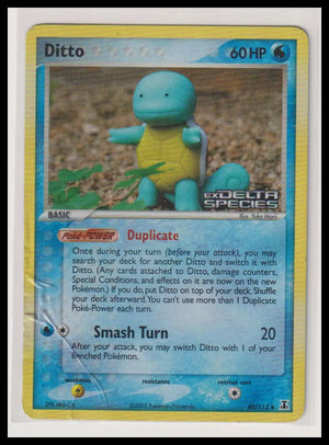 2005 Pokemon EX Delta Species Ditto Reverse Holo 40/113 DMG 