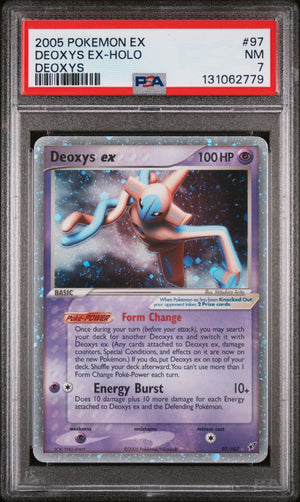 2005 Pokemon EX Deoxys Deoxys EX Holo 97/107 PSA 7 