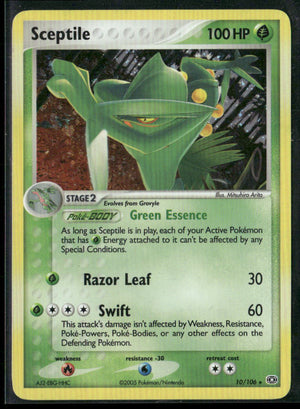 2005 Pokemon EX Emerald Holofoil Sceptile 10/106 