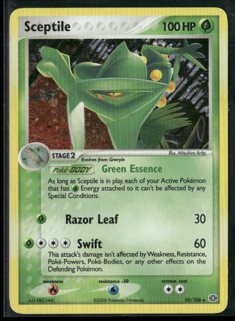 2005 Pokemon EX Emerald Holofoil Sceptile 10/106 