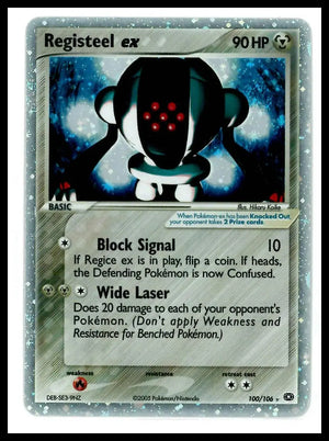 2005 Pokemon EX Emerald Registeel ex 100/106 LP 