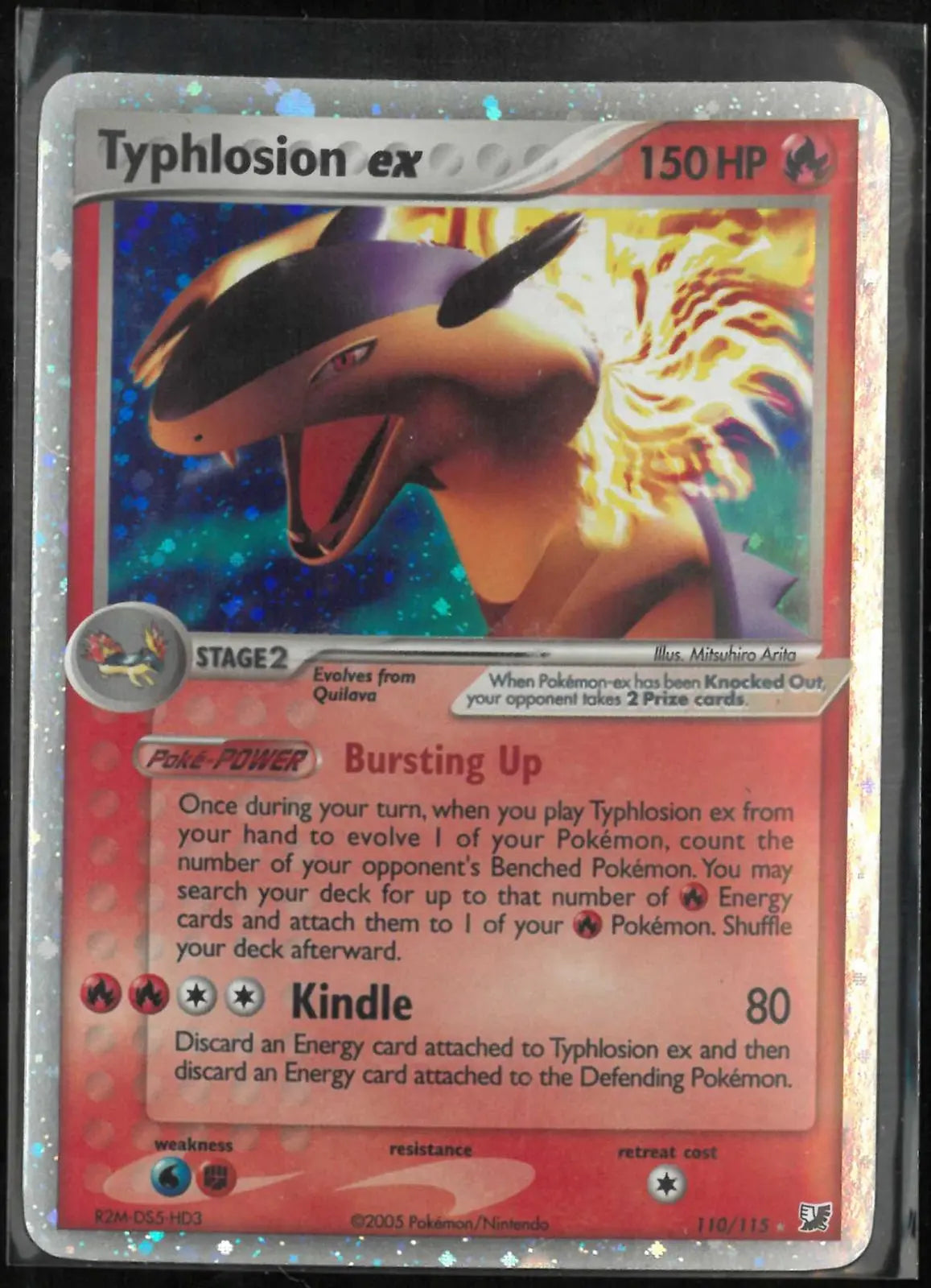 2005 Pokemon EX Unseen Forces Typhlosion ex 110/115 LP 