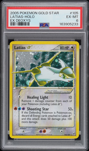 2005 Pokemon Ex Deoxys 105/107 Latias Holo PSA 6 
