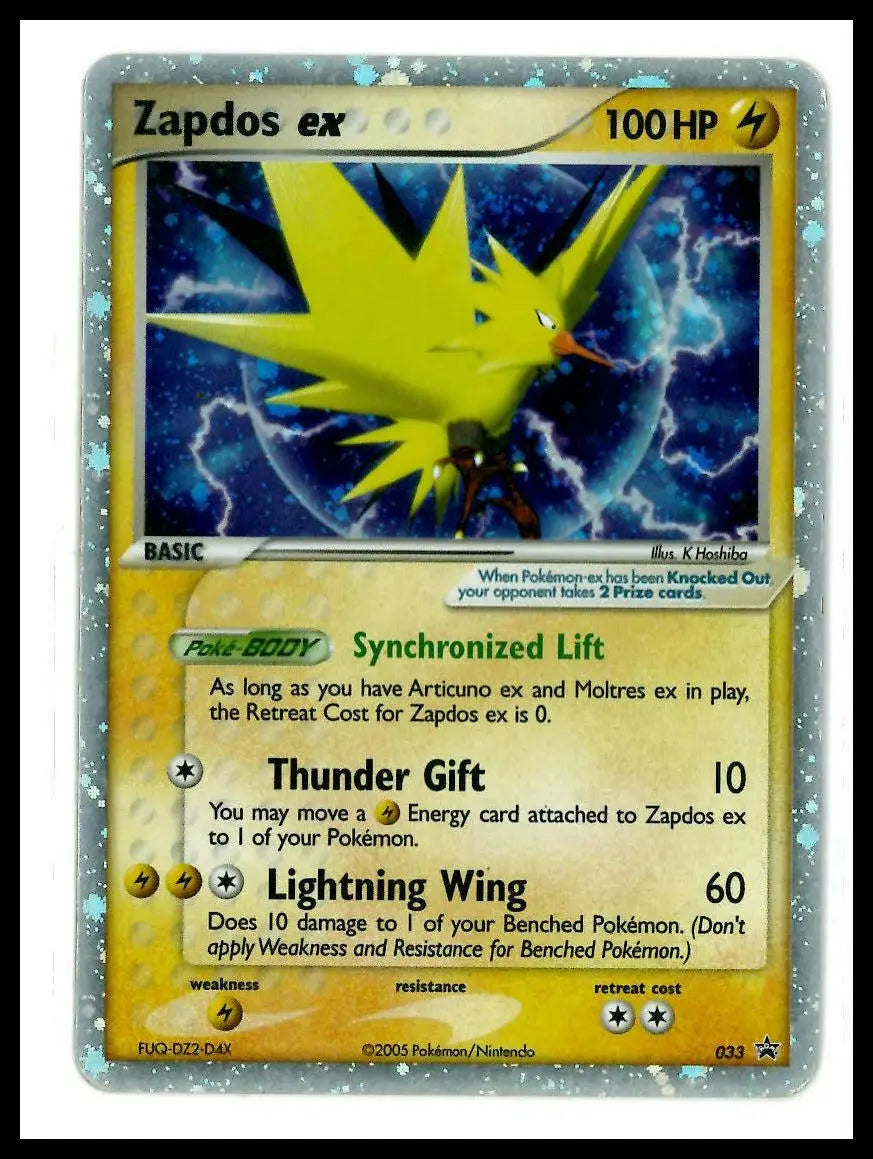 2005 Pokemon Nintendo Promos Zapdos ex 033 MP 