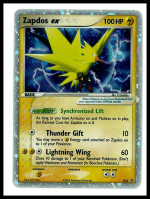 2005 Pokemon Nintendo Promos Zapdos ex 033 MP 