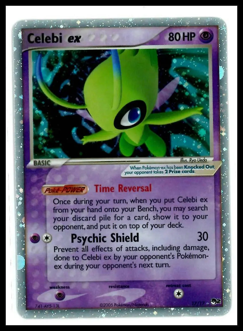 2005 Pokemon POP Series 2 Celebi ex Holo 017/017 MP 