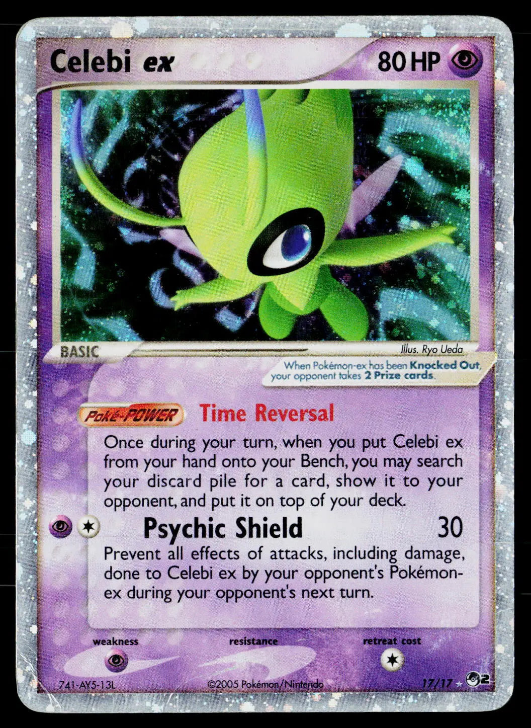 2005 Pokemon POP Series 2 #017/017 Celebi ex Holo 
