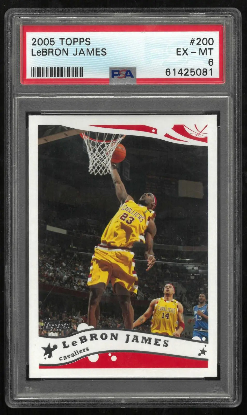 2005 Topps Basketball Lebron James PSA 6 