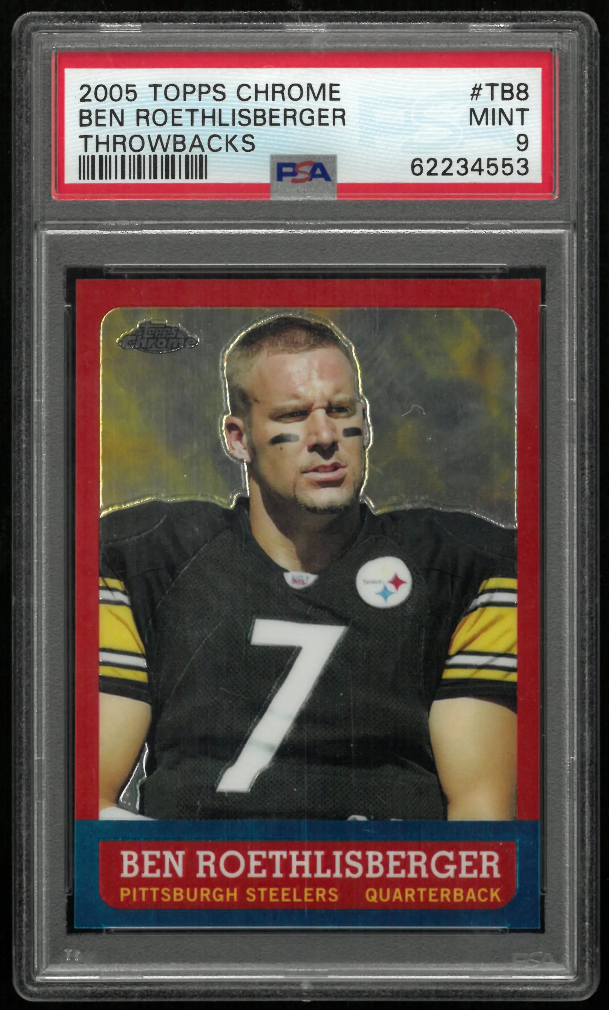 2005 Topps Chrome Throwbacks Ben Roethlisberger  PSA 9 