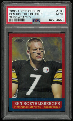 2005 Topps Chrome Throwbacks Ben Roethlisberger  PSA 9 