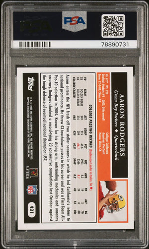 2005 Topps Football 50th Anniversary Aaron Rodgers PSA 9 
