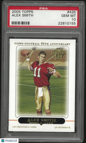 2005 Topps Football 50th Anniversary Alex Smith Rookie RC PSA 10 