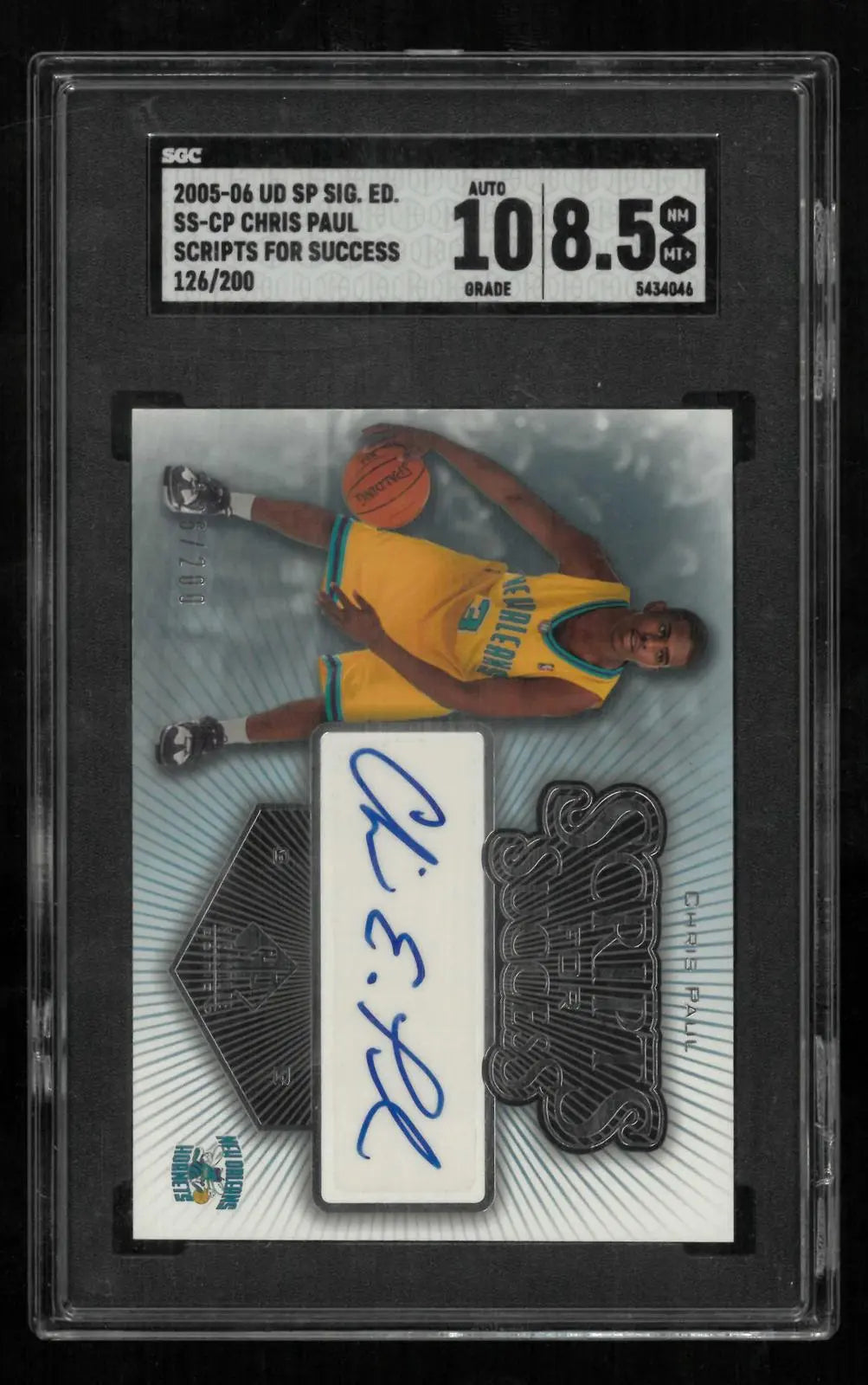 2005 UD SP Signature Edition Scripts for Success RC Auto Chris Paul /200 SGC 8.5 