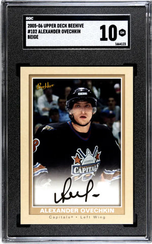 2005 Upper Deck BEE HIVE Autograph Alexander Ovechkin Auto Beige SGC 10 