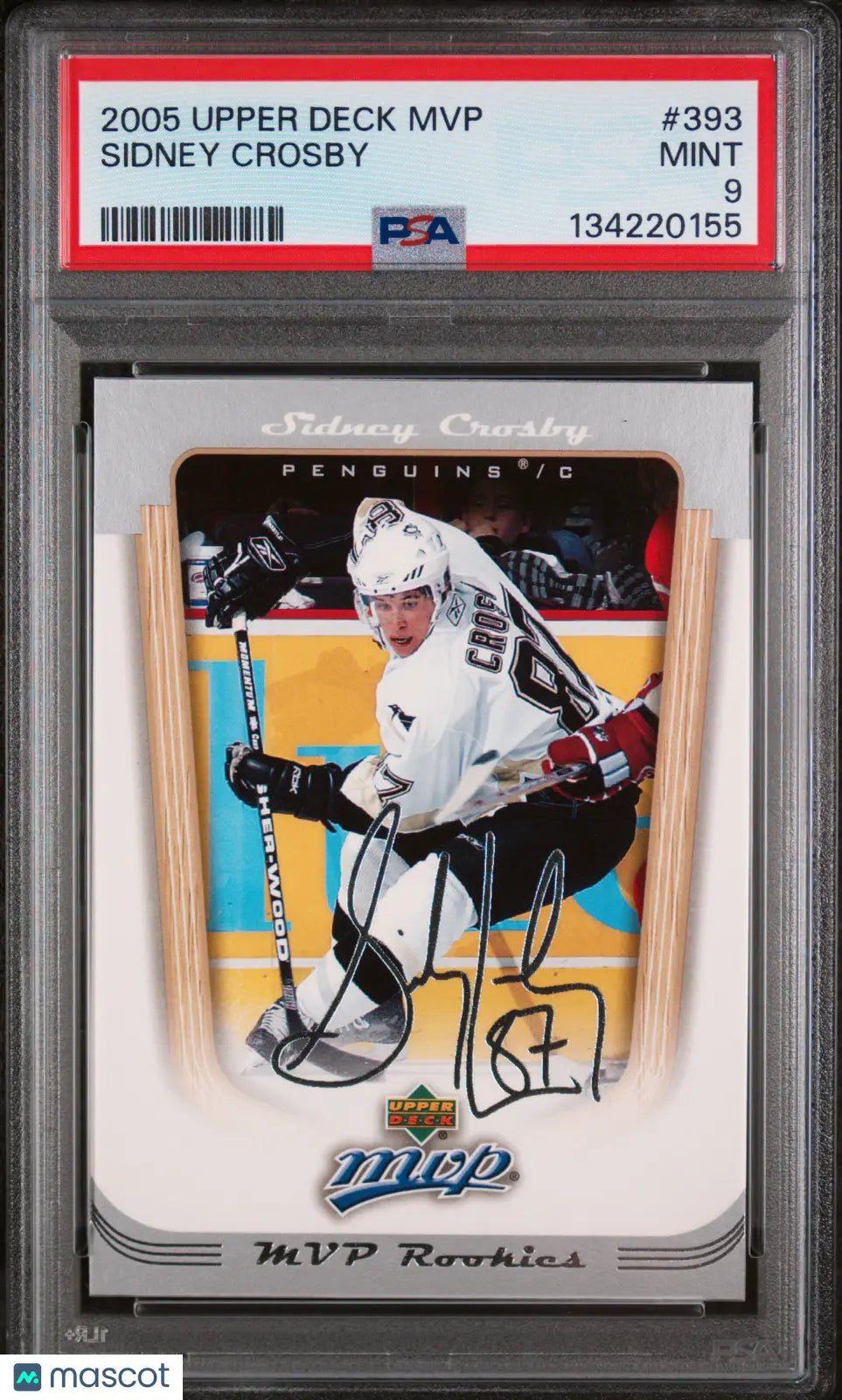 2005 Upper Deck MVP Sidney Crosby #393 Auto Autograph PSA 9 