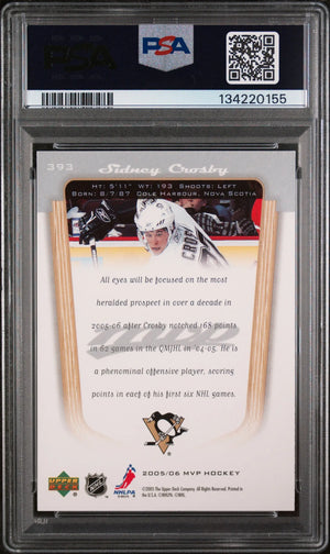 2005 Upper Deck MVP Sidney Crosby #393 Auto Autograph PSA 9 